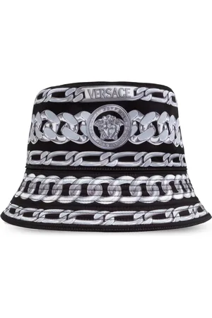 VERSACE Tilbehør, Herre, Sort, 59 CM, Hat med tryk