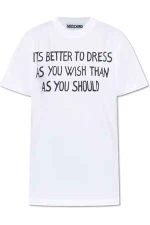 Moschino Top, Dame, Hvid, XS, T-shirt med tryk