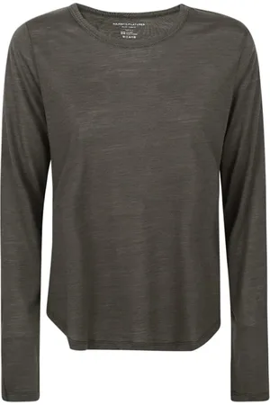 Majestic Strik, Dame, Grøn, M, Uld, Grønne uld-lyocell t-shirts og poloer