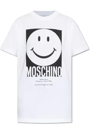 Moschino Top, Dame, Hvid, S, Bomuld, Smiley