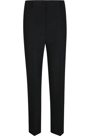HEBE STUDIO Bukser, Dame, Sort, S, Polyester, Sorte polyesterbukser lavet i Italien