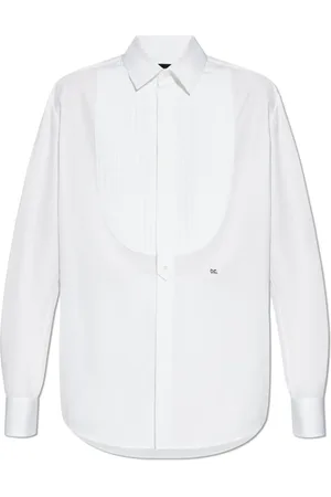 Dsquared2 Bluser & Skjorter, Dame, Hvid, XS, Bomuld, Bomuldsskjorte med skjult knaplukning