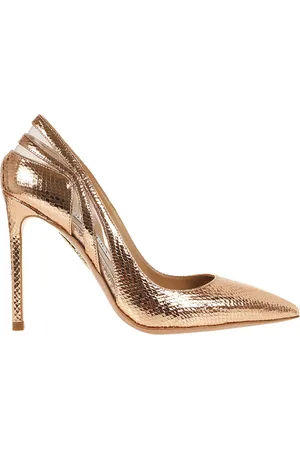 Aquazzura Sko, Dame, Gul, 36 1/2 EU, Uld, Metallic Pumps til Kvinder Elegant Stil