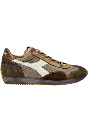 Diadora Sko, Herre, Flerfarvet, 44 EU, Læder, Heritage Equipe Dirty Stone Wash Sneaker
