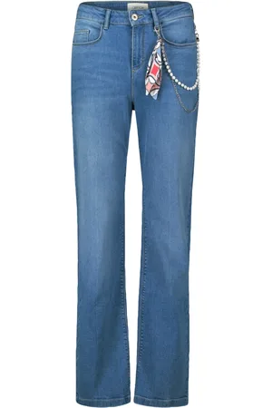 Cartoon Jeans, Dame, Blå, XL, Uld, Moderne strækjeans med vask