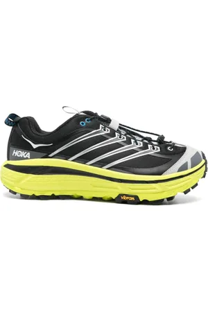 Hoka One One Sko, Herre, Flerfarvet, 41 EU, Uld, Sorte Mesh Sneakers med Reflekterende Detaljer