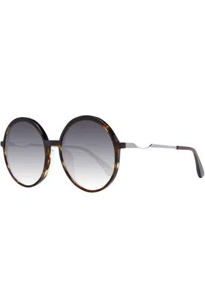 ANA HICKMANN Tilbehør, Dame, Brun, ONE SIZE, Uld, Brune runde solbriller med gradientlinser