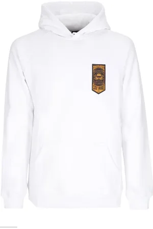 DOLLY NOIRE Sweathshirts & Hoodies, Herre, Hvid, XL, Bomuld, Hvid hættetrøje med kængurulomme