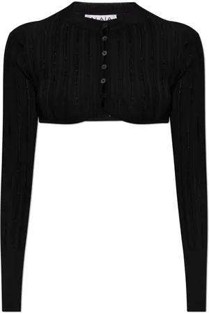 Alaïa Strik, Dame, Sort, S, Kort cardigan