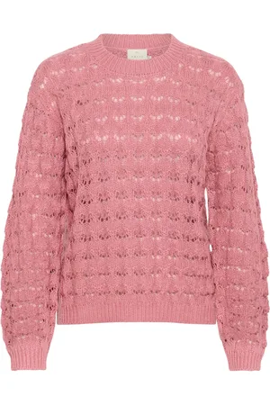 Kaffe Strik, Dame, Lyserød, M, Strik Pullover i Mesa Rose