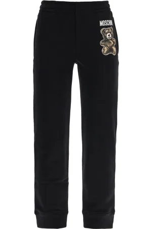 Moschino Bukser, Dame, Sort, 2XS, Bomuld, Teddy Bear Joggers med Ribbed Cuffs