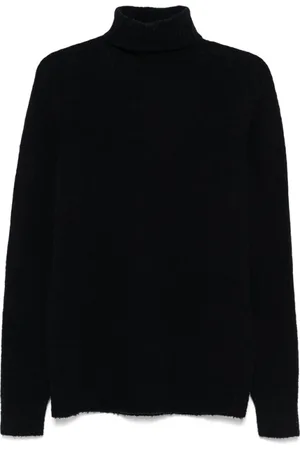 Roberto Collina Strik, Herre, Blå, XL, Elegant Dolcevita Sweater