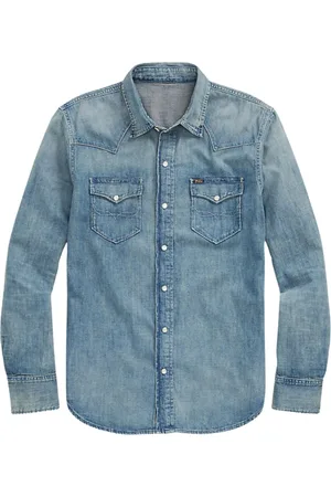 Ralph Lauren Skjorte, Herre, Blå, S, Afslappet Skjorte til Mænd