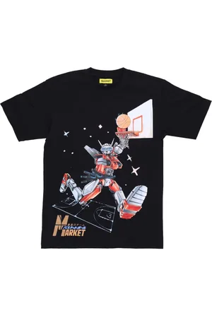 MARKET Top, Herre, Sort, M, Bomuld, Sort Herre T-shirt med Print