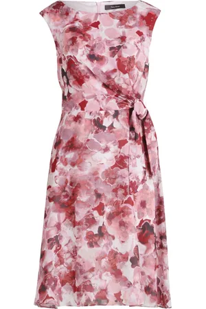 Vera Mont Kjole, Dame, Flerfarvet, 4XL, Chiffon, Chiffon Cocktailkjole med Bælte