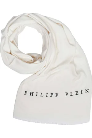 Philipp Plein Tilbehør, Dame, , ONE SIZE, Tørklæde Halstørklæde Sjal med Broderet Logo