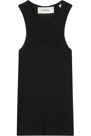 Rohe Top, Dame, Sort, M, Bomuld, Sort Bomuld Rib Tank Top