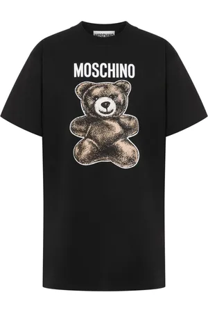 Moschino Top, Dame, Sort, XS, Bomuld, Teddy Bear Logo Sort T-shirt