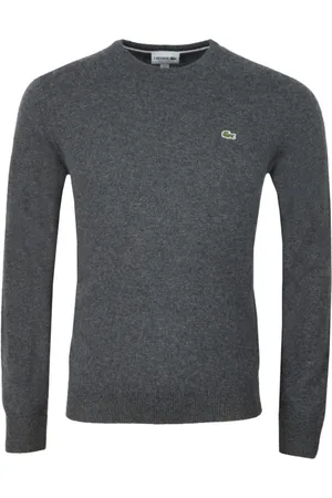 Lacoste Strik, Herre, Grå, XS, Uld, Uld Pullover Regular Fit Rund Hals