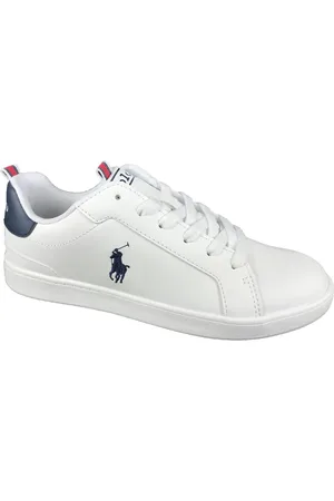 Ralph Lauren Sko, Dame, Hvid, 38 EU, Læder, Klassiske Court Sneakers