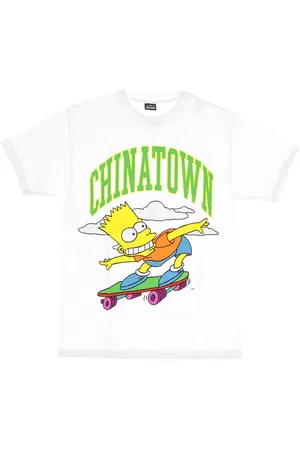 MARKET Top, Herre, Hvid, XL, Bomuld, Simpsons hvid Tee med Cowabunga Print