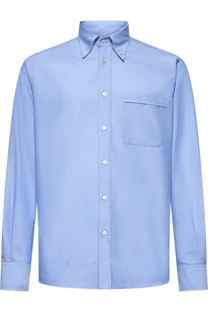 VALENTINO Skjorte, Herre, Blå, 2XS, Bomuld, Lysblå Button-Down Skjorte