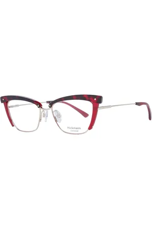 ANA HICKMANN Tilbehør, Dame, Rød, ONE SIZE, Uld, Røde Cat Eye Metal Optiske Rammer