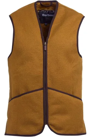 Barbour Jakke, Herre, Brun, XS, Varm Pels Gilet med Lynlås