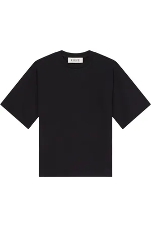 Rohe Top, Dame, Sort, S, Bomuld, Klassisk Sort Bomulds T-shirt