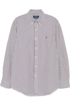 Ralph Lauren Skjorte, Herre, Brun, 2XL, Bomuld, Stribet bomuldsskjorte