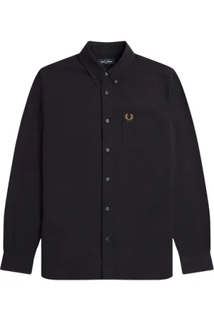 Fred Perry Skjorte, Herre, Sort, XL, Bomuld, Klassisk Oxford Button-Down Skjorte