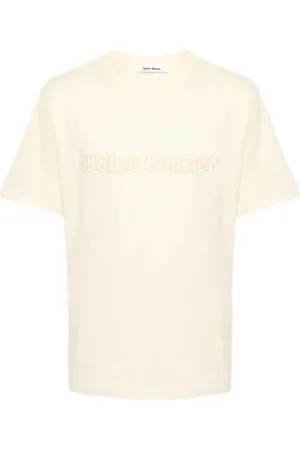 WALES BONNER Top, Herre, , L, Bomuld, Logo Patch Gul T-shirt Unisex