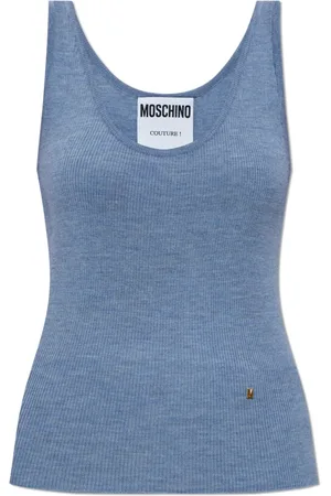 Moschino Top, Dame, Blå, XS, Uld, Uld Top