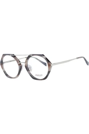 ANA HICKMANN Tilbehør, Dame, Grå, ONE SIZE, Uld, Grå Aviator Optiske Rammer med Demo Linser