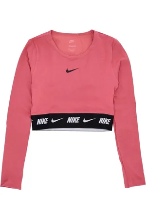 Nike Top, Dame, Lyserød, XS, Bomuld, Sporty Crop Langærmet T-shirt