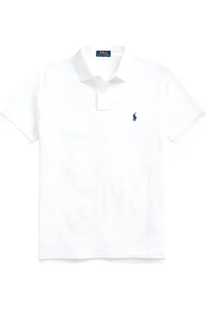 Ralph Lauren Top, Herre, Hvid, 2XL, Kortærmet skjorte med krave