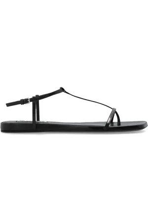 Jil Sander Sko, Dame, Sort, 38 EU, Læder, Lædersandaler
