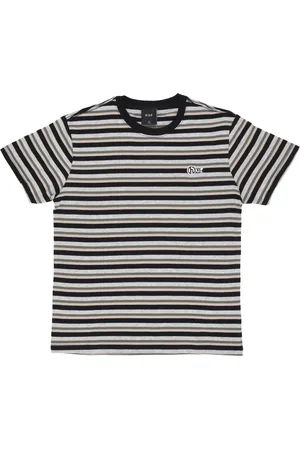 Huf Top, Herre, Flerfarvet, XL, Bomuld, Stribet Strik Top Creme T-Shirt