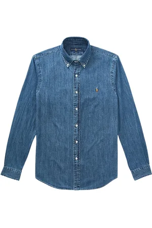 Ralph Lauren Skjorte, Herre, Blå, 2XL, Afslappet Skjorte