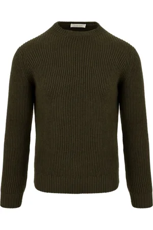 FILIPPO DE LAURENTIIS Strik, Herre, Grøn, M, Herre Sweaters Militær Stil