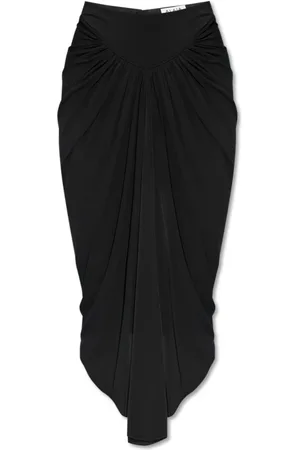 Alaïa Nederdel, Dame, Sort, 2XS, Uld, Nederdel med drapering