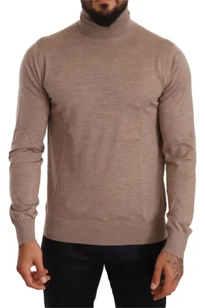Dolce & Gabbana Strik, Herre, Brun, L, Cashmere, Luksus Cashmere Turtleneck Sweater