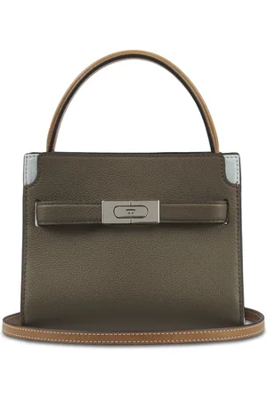 Tory Burch Taske, Dame, Grøn, ONE SIZE, Læder, Farveblok Pebblet Lille Dobbelt Taske
