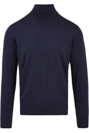 FILIPPO DE LAURENTIIS Strik, Herre, Blå, M, Uld, Blå Sweater Dv1Ml Rm16Rv N890 Model