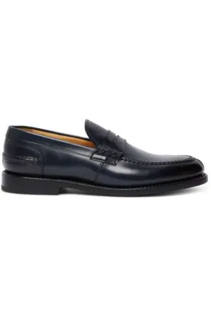 Fabi Sko, Herre, Blå, 41 EU, Læder, Blå Læder College Loafer Flex Goodyear