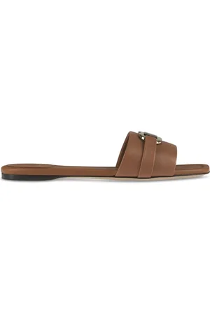Salvatore Ferragamo Sko, Dame, Brun, 36 1/2 EU, Læder, Ornament Double Gancio Sandaler
