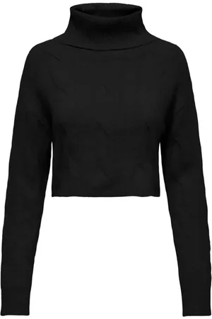 ONLY Strik, Dame, Sort, L, Uld, Stilfuldt Strikketøj Kollektion