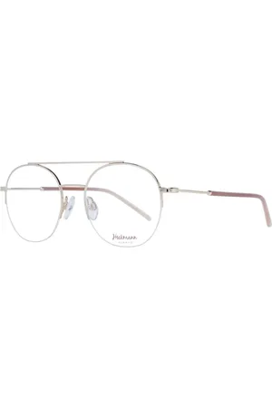 ANA HICKMANN Tilbehør, Dame, Gul, ONE SIZE, Uld, Guld Aviator Halvramme Optiske Stel