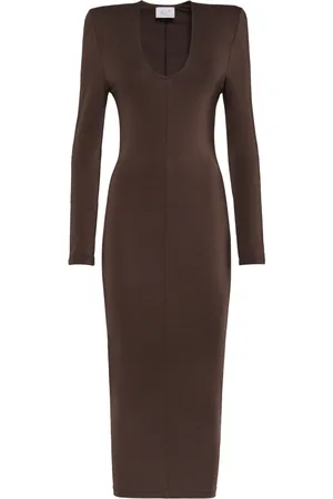 MVP Wardrobe Kjole, Dame, Brun, S, Nylon, Eclipse Midi Kjole