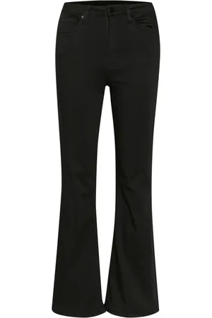 Kaffe Jeans, Dame, Sort, L, Flare Jeans Sort Dyb